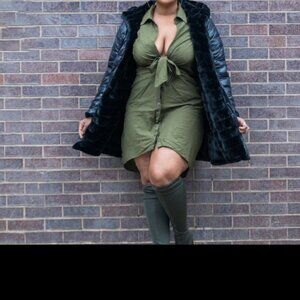 Fashion To Figure Button Up Dress 1X‎